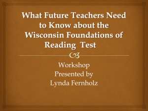 Wisconsin Foundations of Reading Test