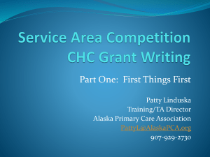 Service Area Competition CHC Grant Writing