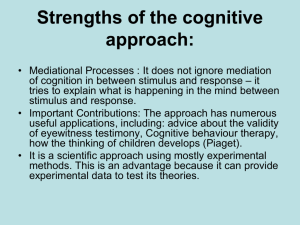 Cognitive Approach Evaluation (PPH) 2011