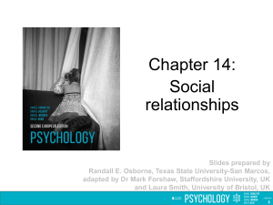 Chapter 14: Social relationships PowerPoint
