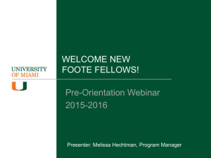 Foote Fellows Program Contact Information