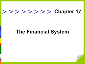 Chapter 17: The Financial System.