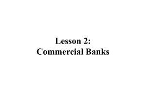 Lesson 2: Commercial Banks