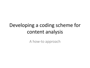 Developing a category scheme for content analysis