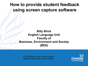 How to provide student feedback using screen capture software