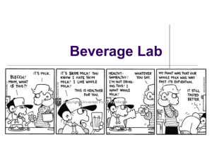 Beverage Lab Review and Assignment