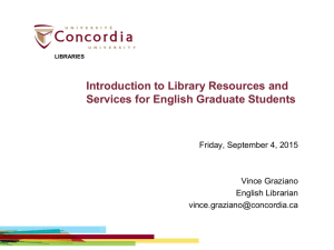 English Graduate - Concordia University