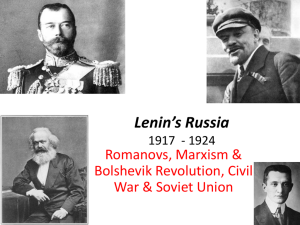 Lenin's Russia 1917 - 1924
