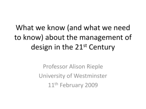 (and what we need to know) about the management of design in the