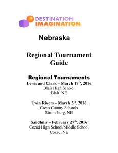 Regional Tournament Guide 2016 - Nebraska Destination Imagination