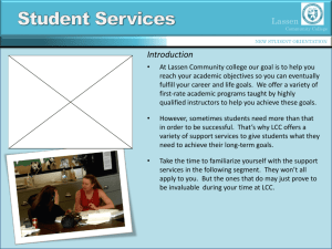 Student Services - Lassen Community College