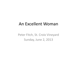 An Excellent Woman - St. Croix Vineyard Church