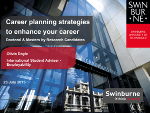 Presentation slides (PPT 9.1MB) - Swinburne University of Technology