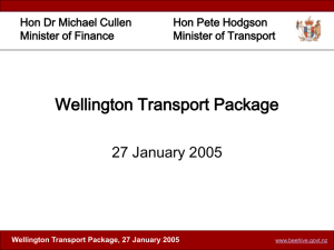 Wellington Transport Package, 27 January 2005