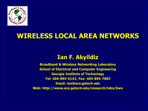 wireless local area networks - School of Electrical and Computer