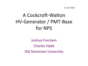 A Cockcroft-Walton HV-Generator / PMT