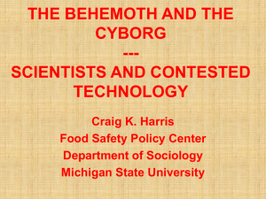 the behemoth and the cyborg --- scientists and contested technology