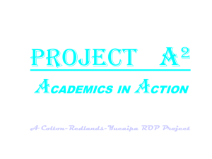 Project A² ACADEMICS IN ACTION