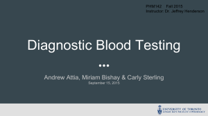 Diagnostic Blood Testing