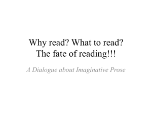 Why read? What to read? The fate of reading?