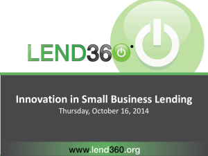 Innovation in Small Business Lending