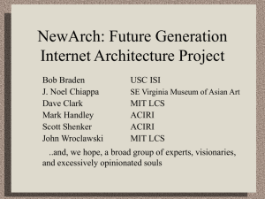 NewArch: Future Generation Internet Architecture