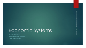 Economic Systems - Bonneville High School