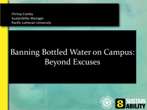 Banning Bottled Water on Your Campus