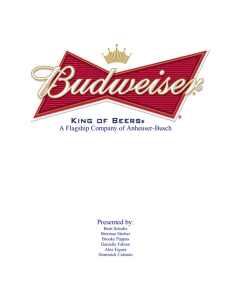 Supply Chain Company Project (Budweiser)