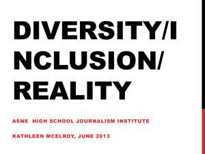 Diversity - School of Journalism