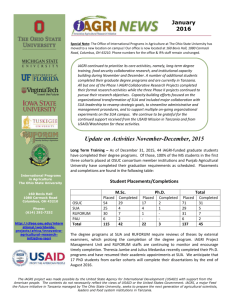 iAGRI News: November 2015 - College of Food, Agricultural, and