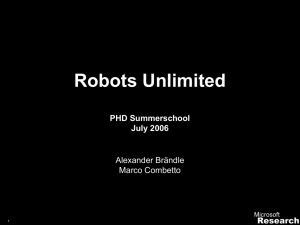Robots Unlimited - Microsoft Research