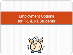 Employment Options for F-1 and J-1 Students [ppt]