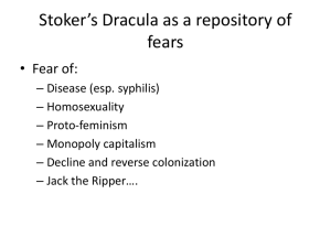 Stoker's Dracula as a repository of fears