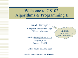 CS102 Introduction slides
