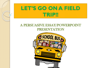 LET'S GO ON A FIELD TRIP!!