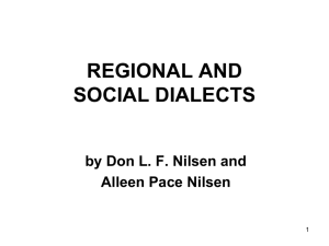 Regional & Social Dialects