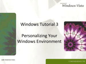 Changing Microsoft Windows Vista Desktop Settings