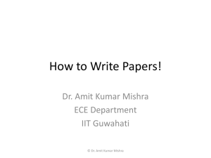How to Write Papers!