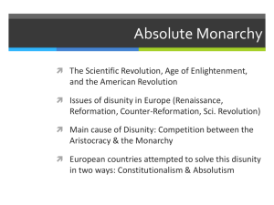 Absolute Monarchy - Fort Thomas Independent Schools