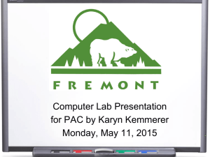 May 11, 2015 Computer Lab Presentation