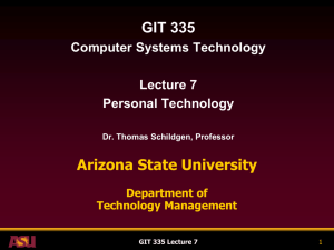 GIT 335 Lecture 7 - Arizona State University
