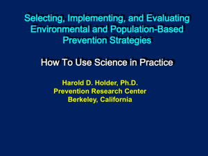 Selecting, Implementing, and Evaluating Environmental and