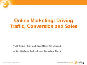 Online Marketing: Driving Traffic, Conversion and Sales