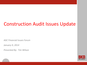 Construction Audit Issues Update