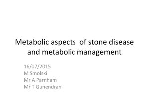 Metabolic stone disease and medical management