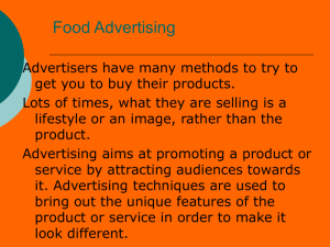 Food Advertising - Mr. Potter's Wikispace