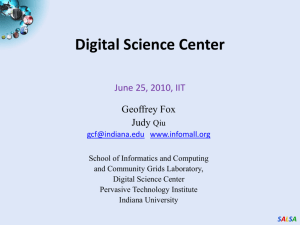 Digital Science Center - Community Grids Lab