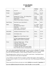 3 rd Class Booklist 2011-2012 - St Pauls Nsayrfield