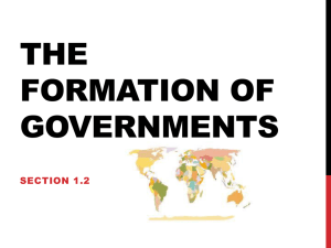 The Formation of Governments